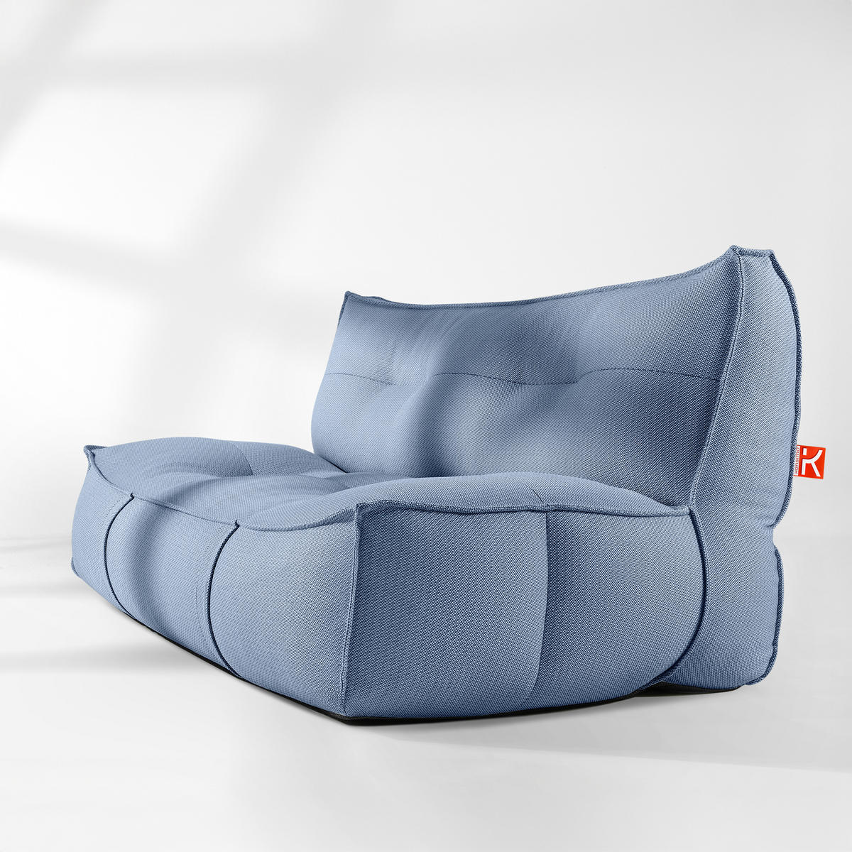 GARTENSOFA LOVIA Lounge, Marineblau/Weiß - Dunkelblau, Textil (177/82/106cm) - KONSIMO®