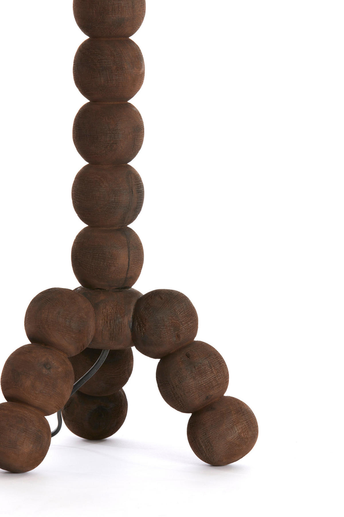 LAMPENFUSS Veglio Braun Ø20/40 cm - Dunkelbraun, Holz (20/20/40cm) - Light & Living