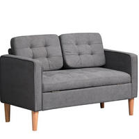 SOFA mit Stauraum 117 x 62 x 78 cm Grau - Grau, Holzwerkstoff (117/78/62cm) - Meubliv