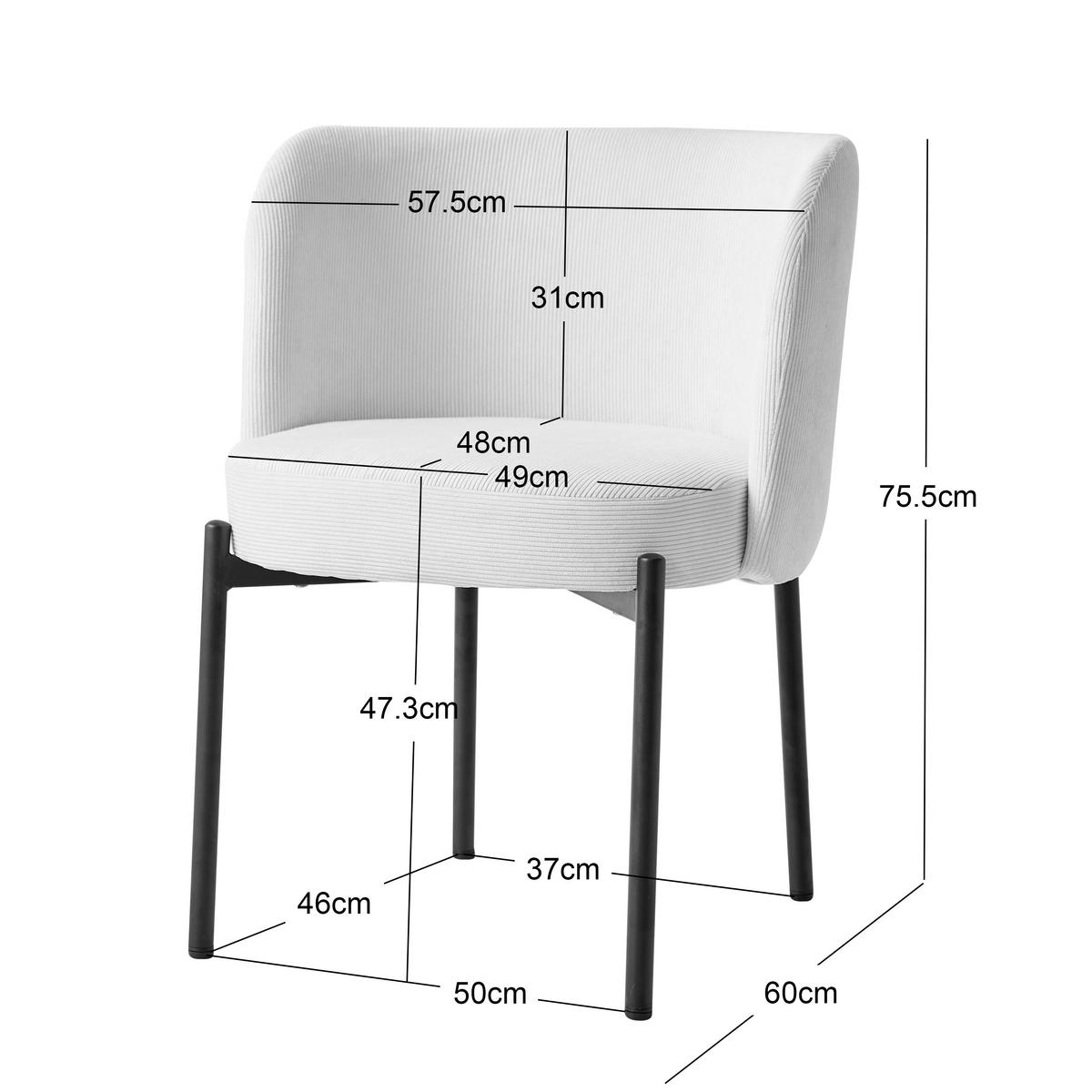 STUHL 2er-Set Kord Beige - Beige, Holz (50/76/60cm) - Nordlys