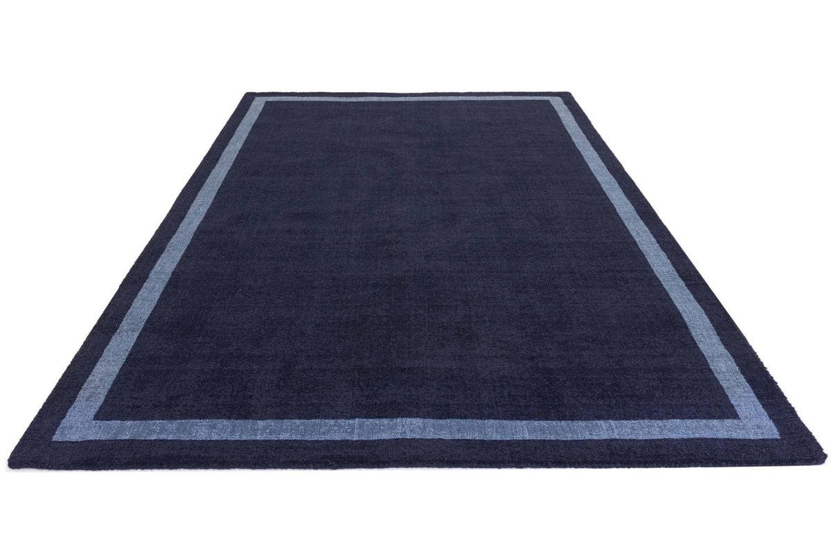 TEPPICH modern Wolle BILA Blau 120 x 170 cm - Blau, Naturmaterialien (120/170cm) - Novatrend
