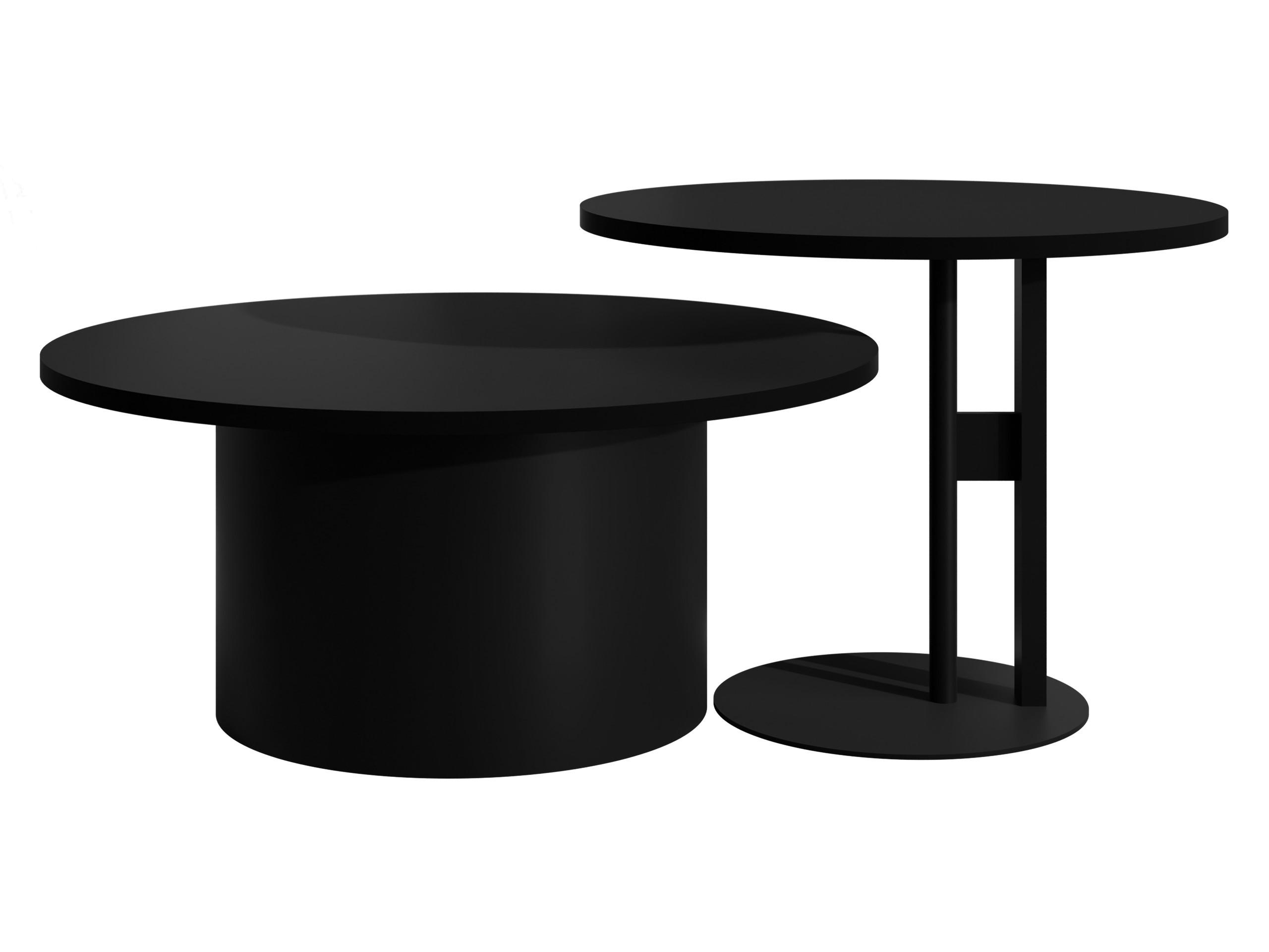 COUCHTISCH-SET Monar - Schwarz, Holzwerkstoff/Metall (58/58/45cm) - MIRJAN24