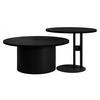 COUCHTISCH-SET Monar - Schwarz, Holzwerkstoff/Metall (58/58/45cm) - MIRJAN24