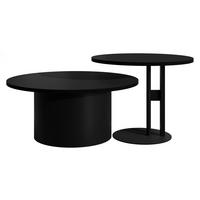 COUCHTISCH-SET Monar - Schwarz, Holzwerkstoff/Metall (58/58/45cm) - MIRJAN24
