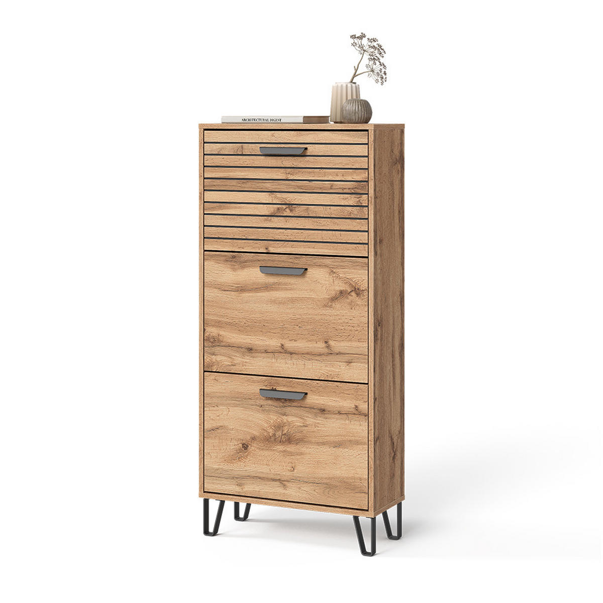 VÝKLOPNÍK NA BOTY Amber Dub Wotan - dub Wotan, kompozitní dřevo (62/130/25.1cm) - Vicco