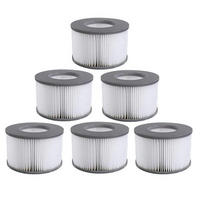 FILTERKARTUSCHE 6-teiliges Set für Whirlpools und Spas - Grau, Kunststoff (11/8/11cm)