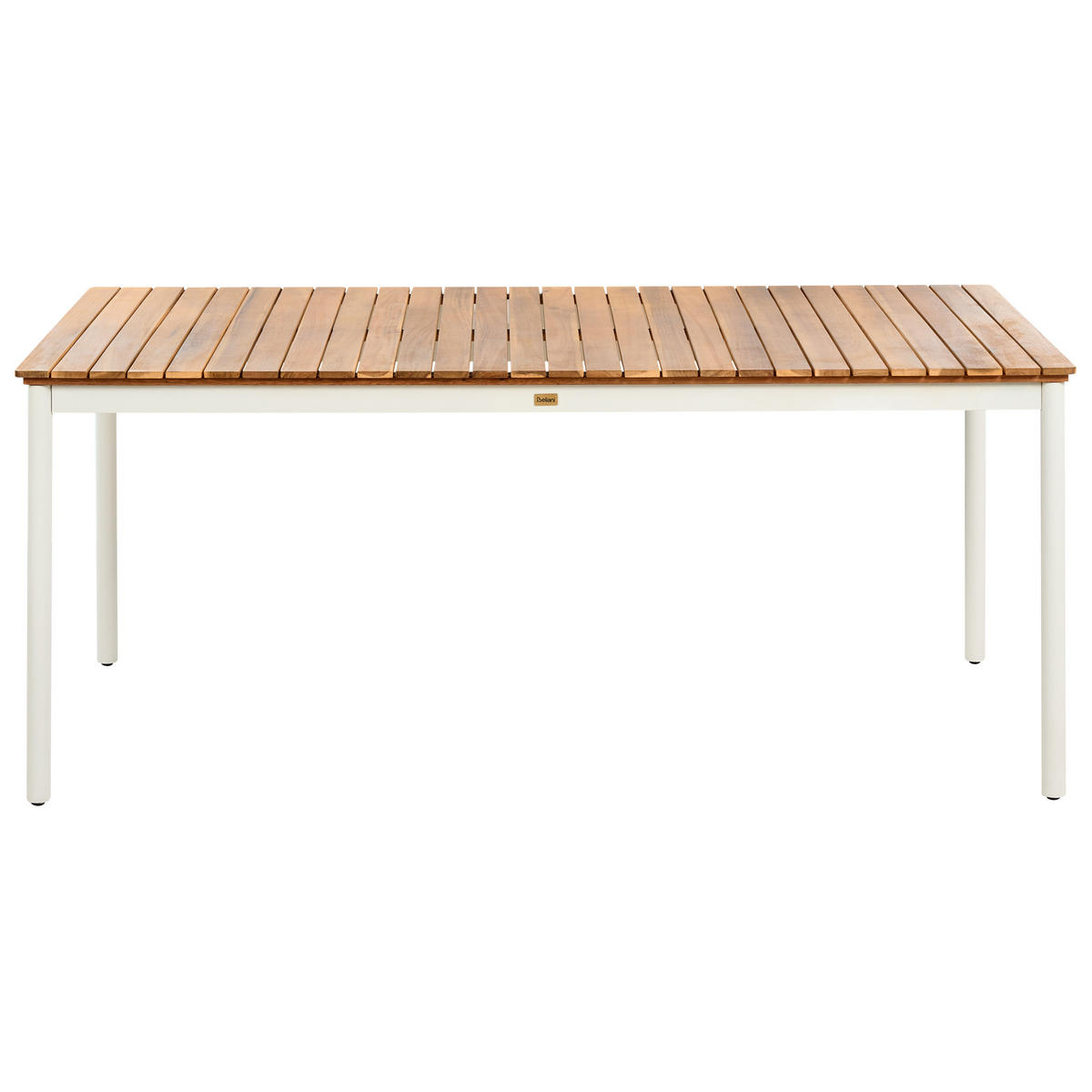 GARTENTISCH für 6 Personen 180/90 cm Akazienholz Braun Corricella - Creme, Holz (180/90/75cm) - Beliani