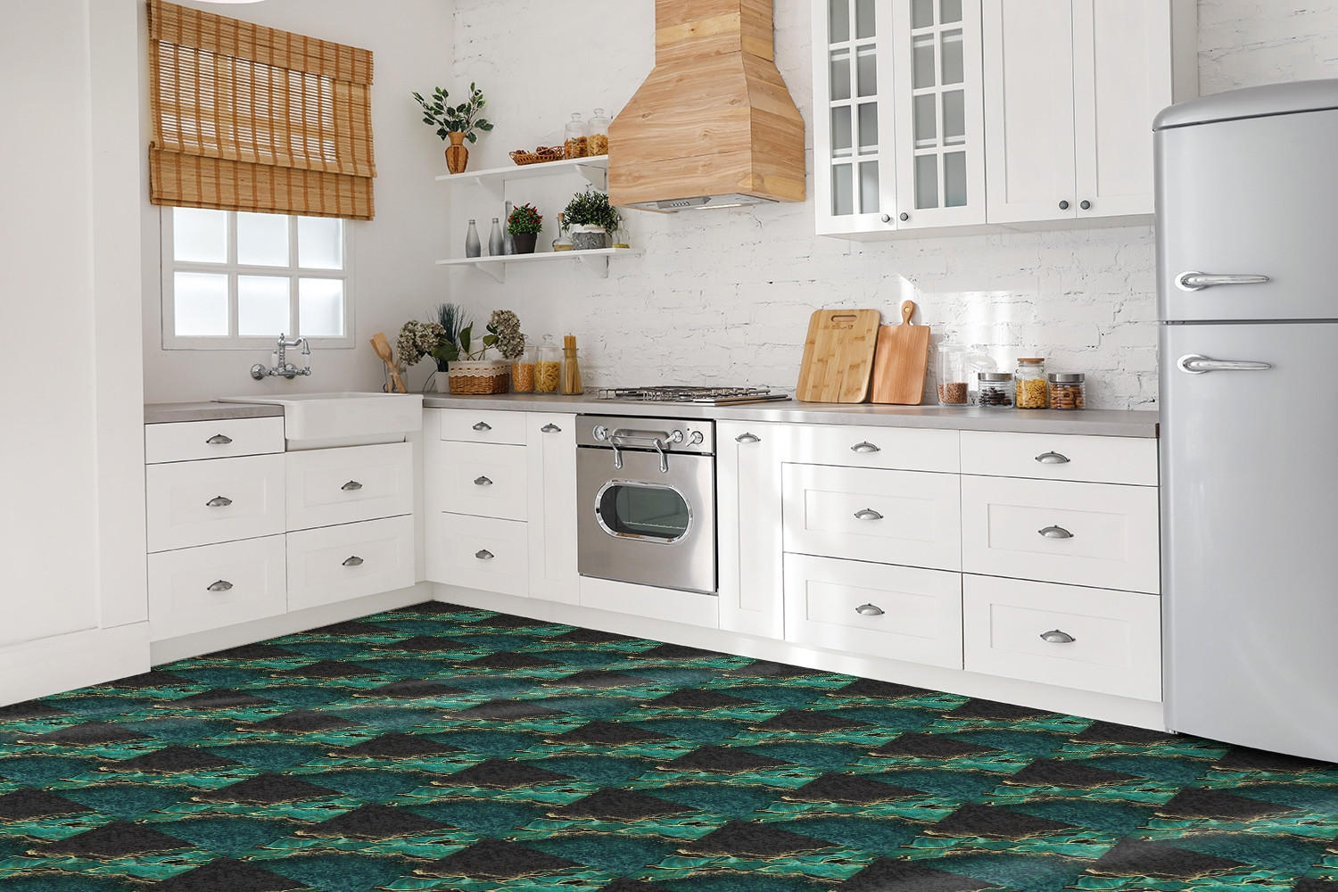 FLIESENAUFKLEBER 9 Stück 30x30 cm selbstklebend Marmorfluss - Multicolor, Textil (30/1.6/30cm) - TULUP