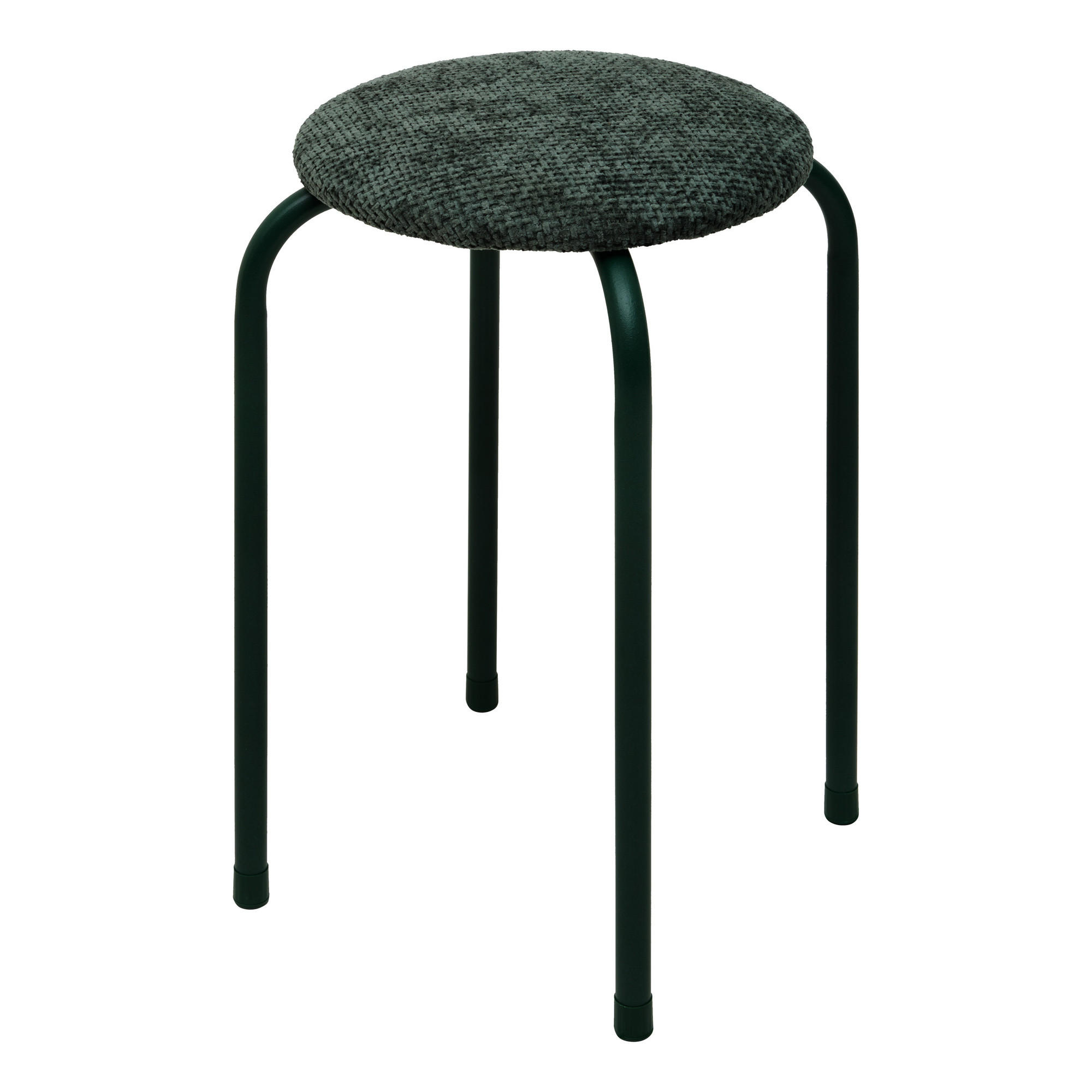 STAPELHOCKER gepolstert Velvy 38/38/46 cm - Grün, Metall (38/46/38cm) - 5five Simply Smart
