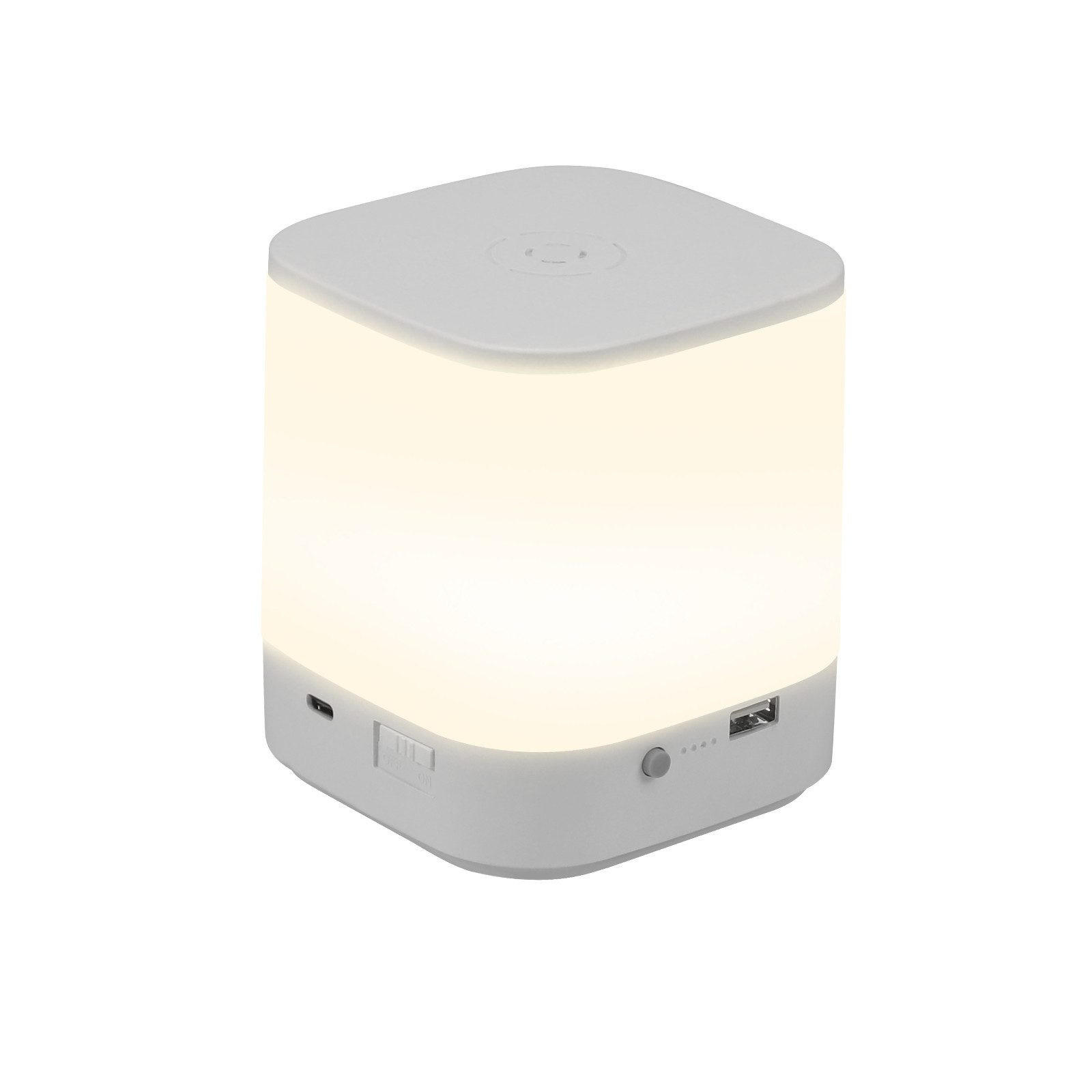 LED-TISCHLEUCHTE Abels 9.8/9.8/11.5cm - Weiß, Kunststoff (9.8/9.8/11.5cm) - Nettlife