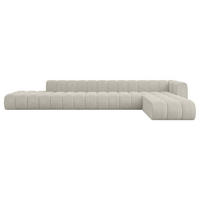 ECKSOFA modulares Sofa Zuvon-L3 - 478x177x70 cm Creme - Hellgrau/Creme, Holzwerkstoff/Textil (478/177cm) - ALTDECOR