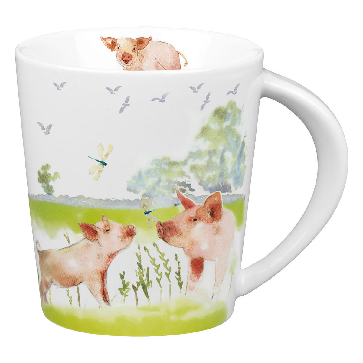 KAFFEEBECHER Farm Animals - Pig - Naturfarben, Keramik (0.38L) - Könitz
