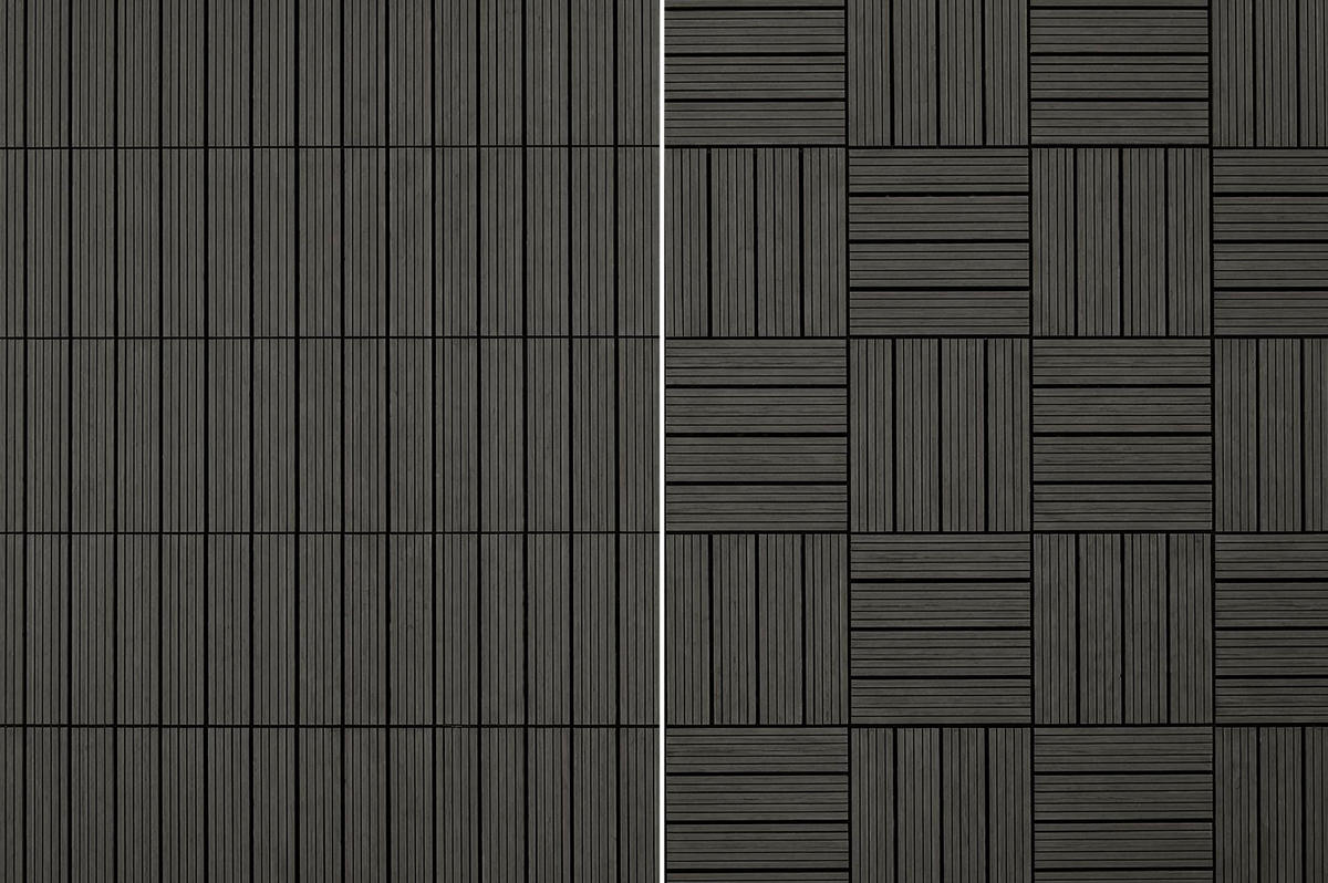 30ER-SET Terrassenplatten aus Verbundwerkstoff von SERRA, grau, geriffelt, 30 x 30 cm - Grau, Holzwerkstoff (30/30/2cm) - Casanoov