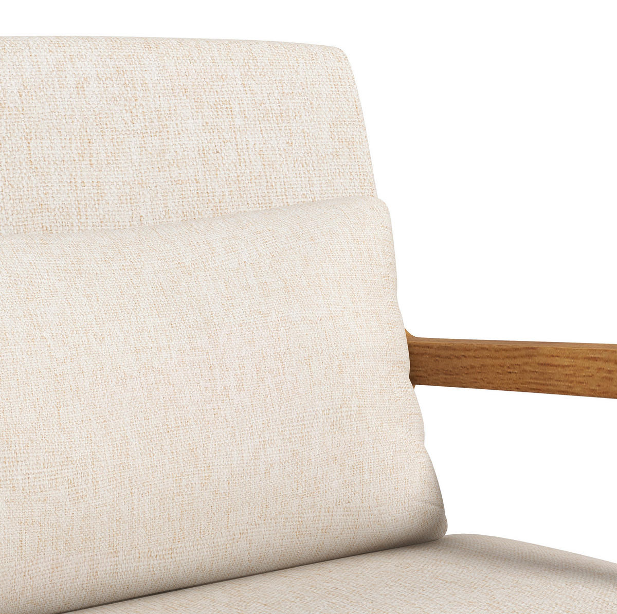 SCHWINGSTUHL mit Armlehnen und Holzgestell in Cremeweiß 64,5/92/81,5 cm - Creme, Holz (92/81.5/64.5cm) - BEAOK