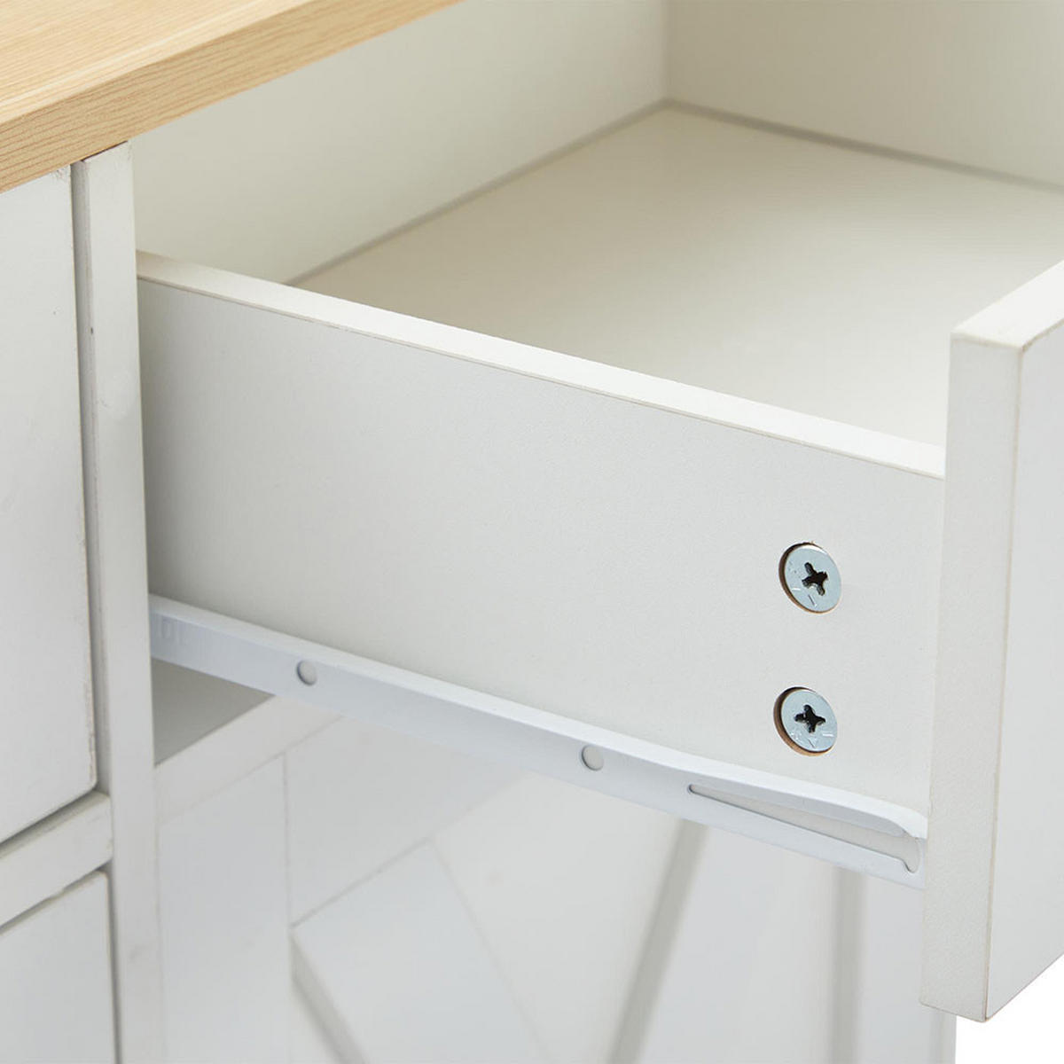 SIDEBOARD mit Dekoration in weiß - Weiß, Holz (37/75/160cm) - KOMHTOM