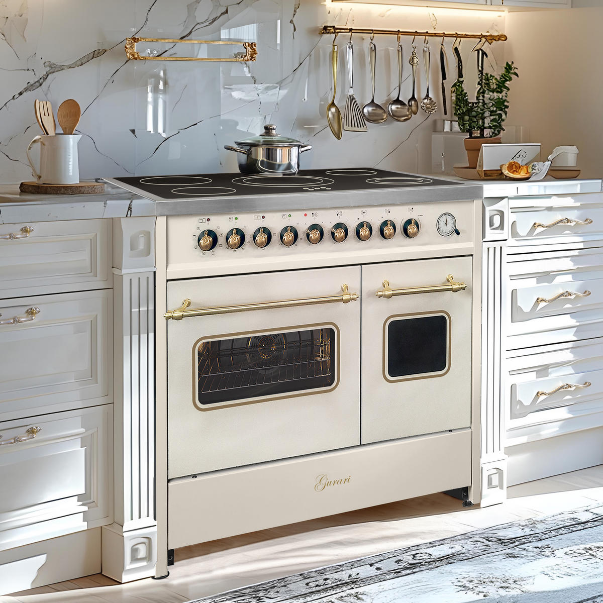 ELEKTRO-STANDHERD GCH E 912 DF CR r 90 cm Creme - Creme, Metall (90/94/61.5cm) - Gurari