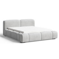 POLSTERBETT Aubi 180x200 Grau - Grau, Textil (180/200cm) - Graingold