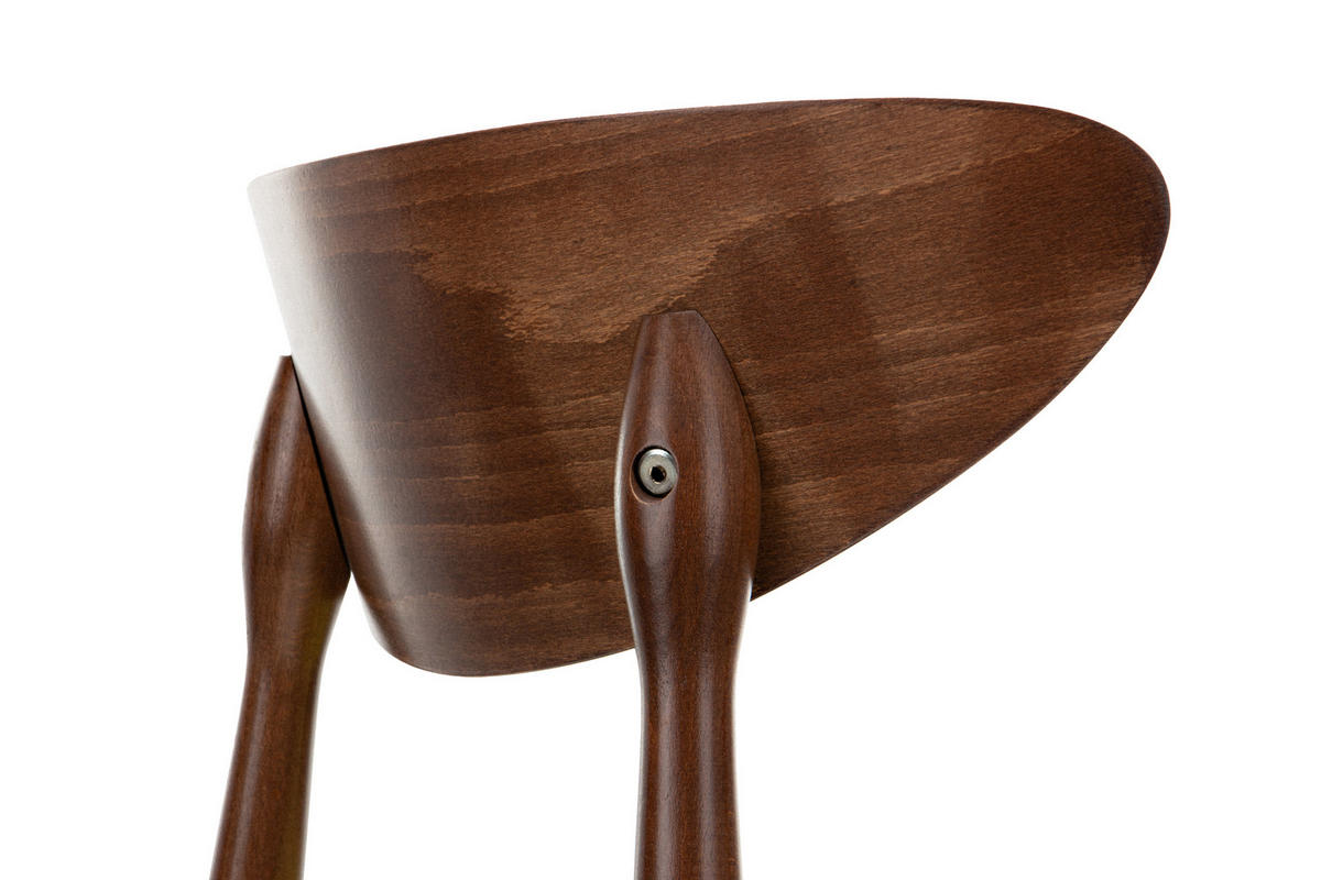 ESSZIMMERSTÜHLE RABI (2er-Set), marineblau / nussbaum mittel - Blau/Haselnussfarben, Holz/Buchenholz (47/79/45cm) - KONSIMO®