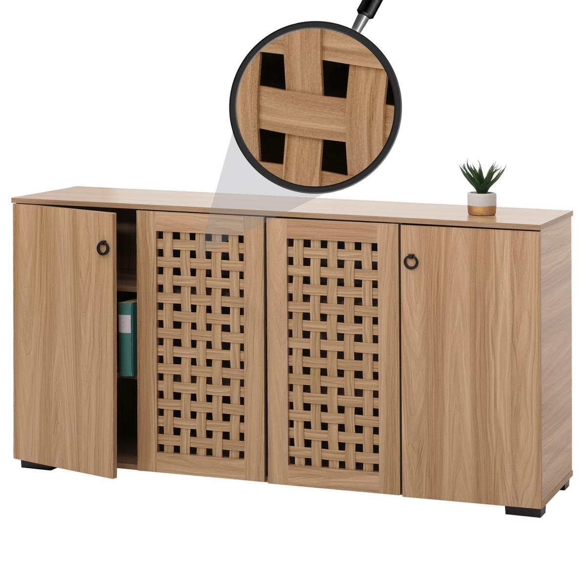 SIDEBOARD Braun - Braun, Holzwerkstoff (159/83/37cm) - MCW