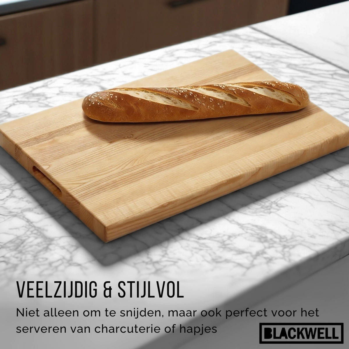 SCHNEIDEBRETT Holz - Mit Griff - Eschenholz - 60 x 40 x 4 cm - Braun, Holz (40/60cm) - Blackwell