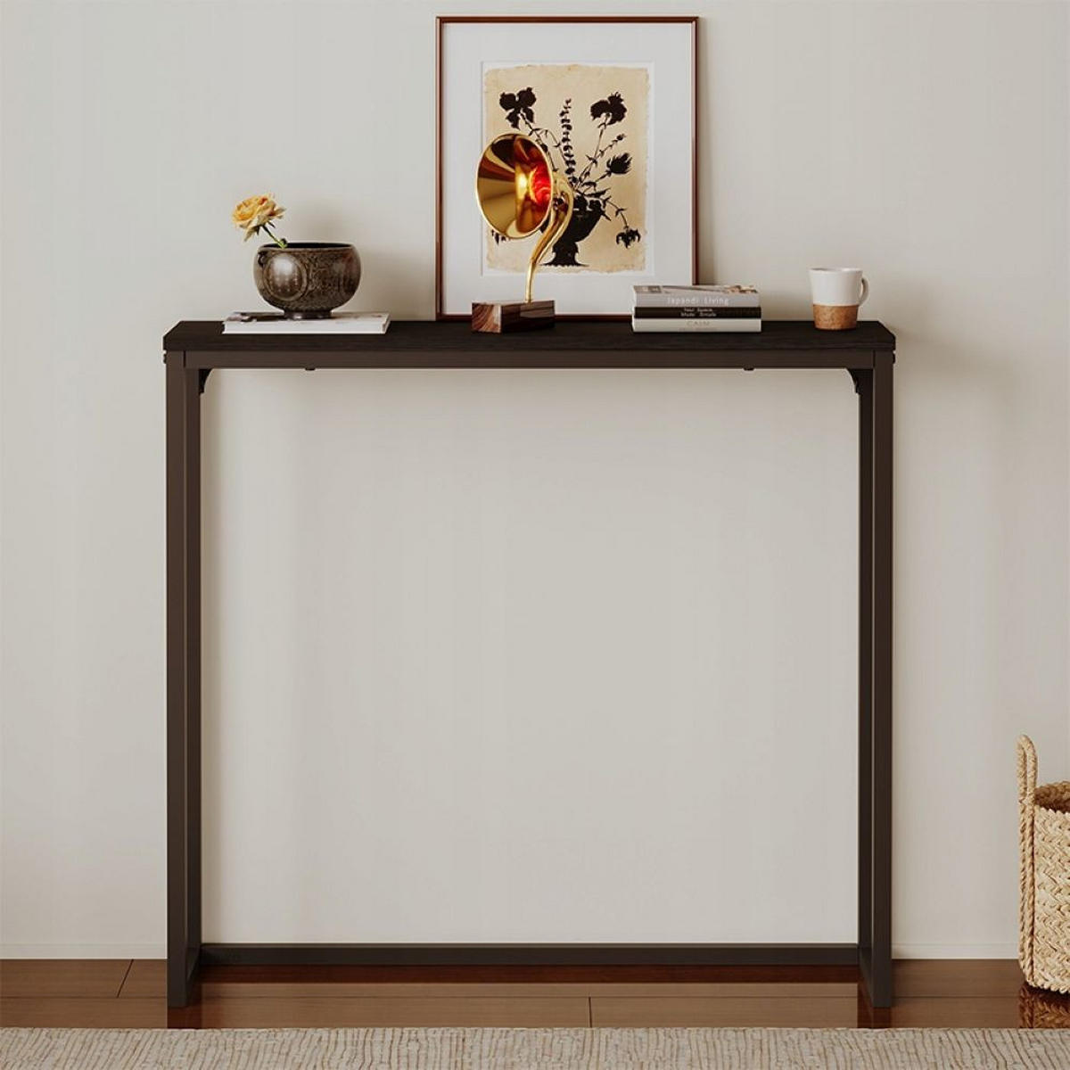 KONSOLE, schwarz 19.6/80/80 cm - Schwarz, Holzwerkstoff (80/80/19.6cm)