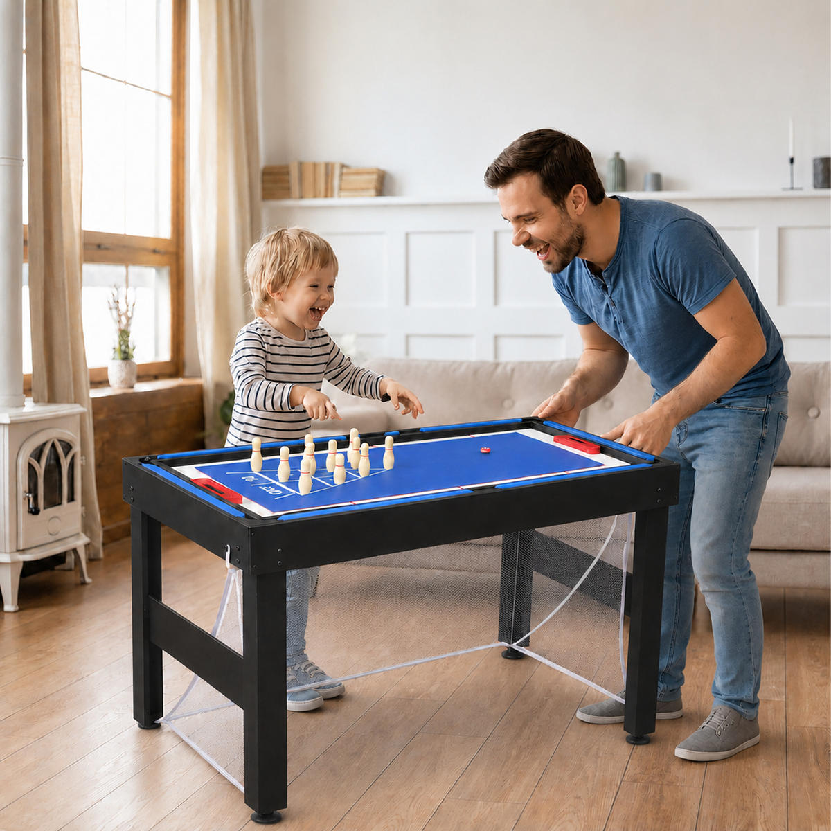 SPIELTISCH Schwarz 20 in 1 - Multicolor, Holzwerkstoff/Kunststoff (60/107/81cm) - Relaxdays
