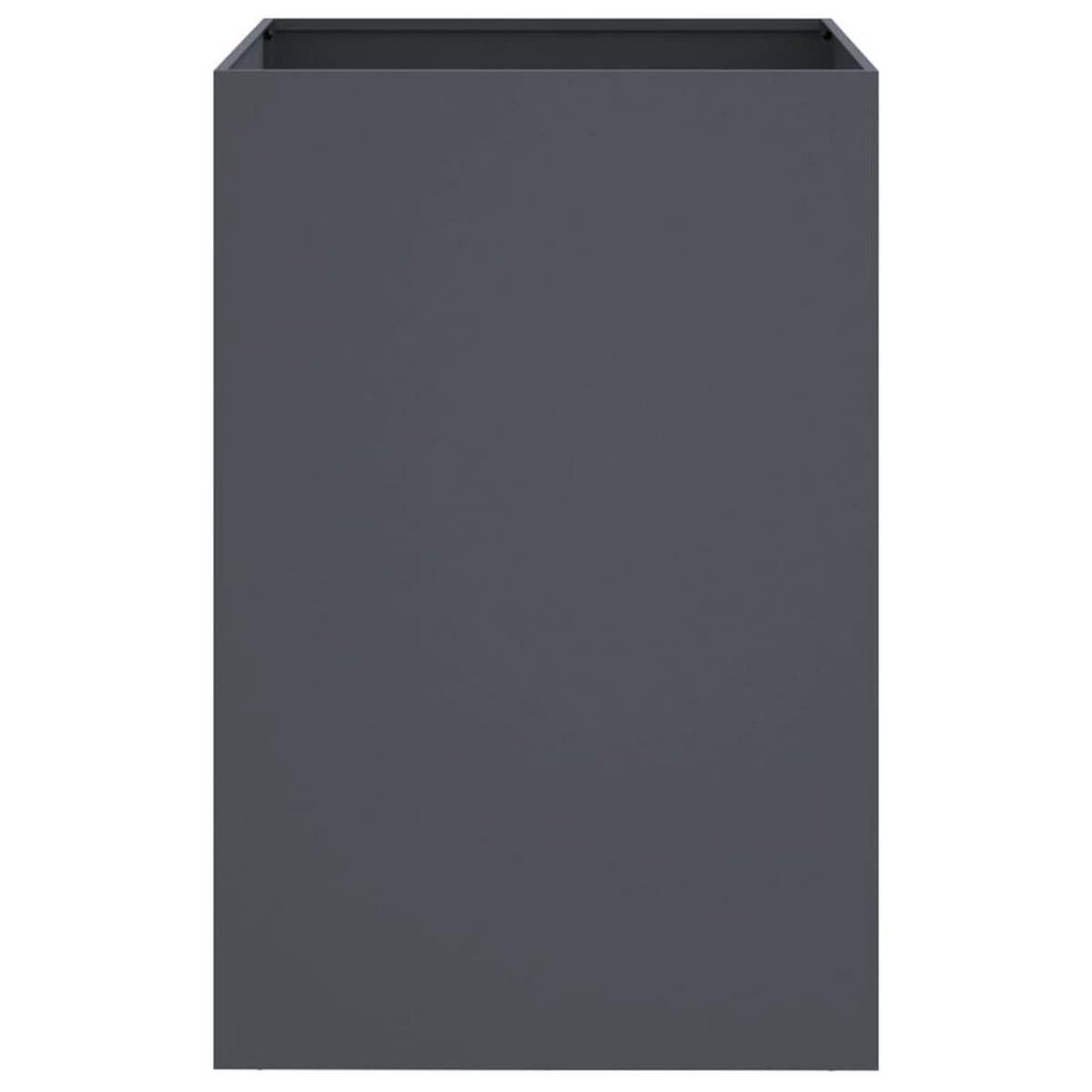 PFLANZKÜBEL Anthrazit 52/48/75 Cm Stahl - Anthrazit, Metall (52/75/48cm) - vidaXL