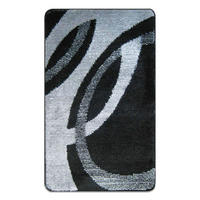 BADEMATTE 80/200cm SCHWARZ-GRAU - Schwarz, Textil (80/200cm) - ROLFNERS
