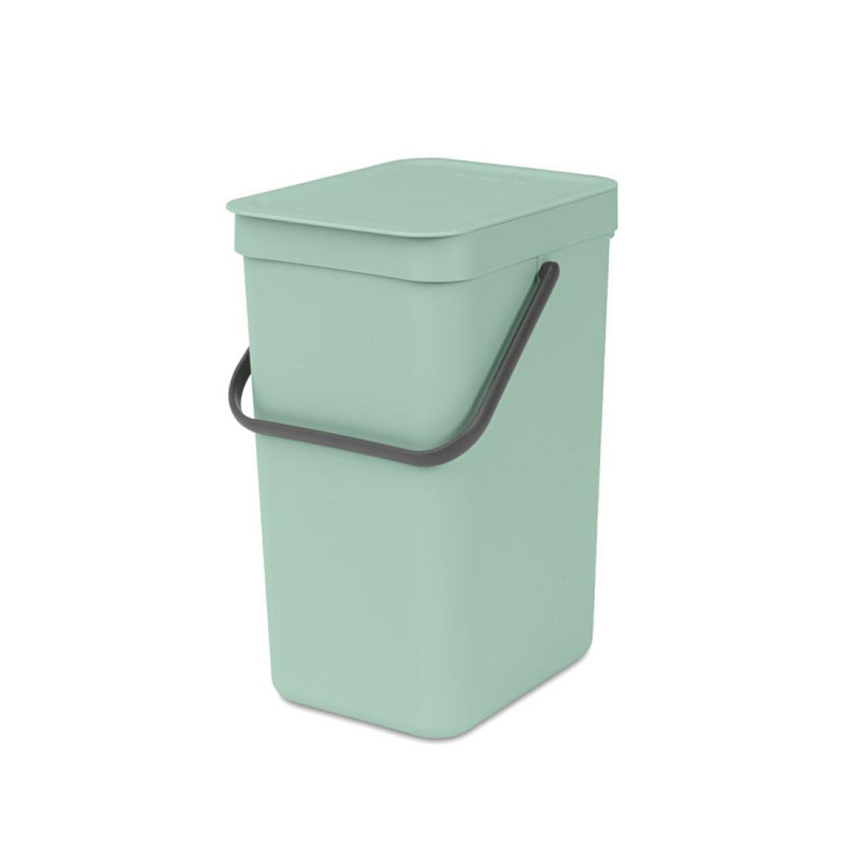 MÜLLEIMER Mit Stay Open Deckel 12 Liter 35 x 20 x 24,9 cm Kunststoff Jade - Grün, Kunststoff (20/35/24.9cm) - PROREGAL