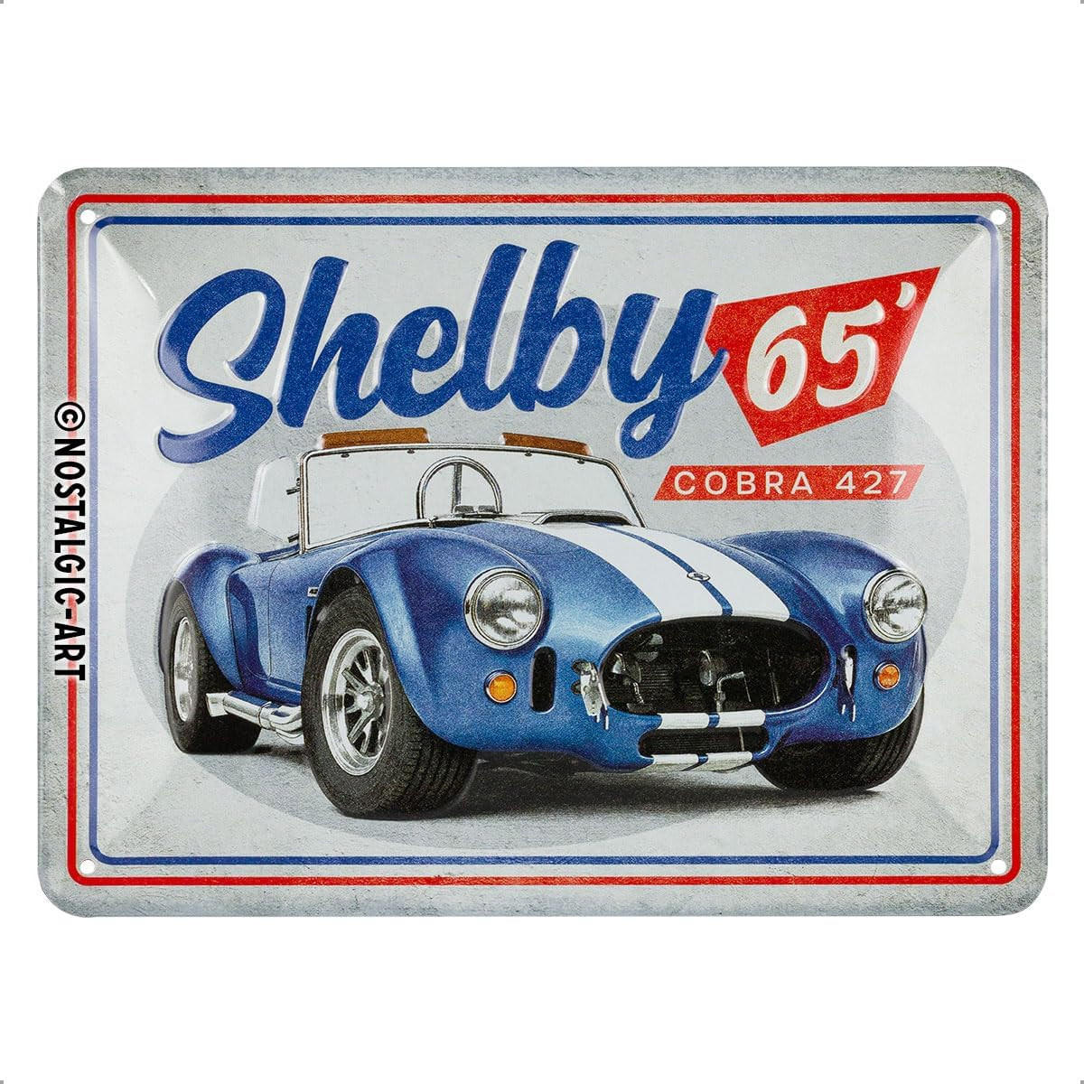BLECHSCHILD 15/20 cm Shelby - Cobra 427 - Multicolor, Metall (15/20/0.5cm) - Nostalgic-Art