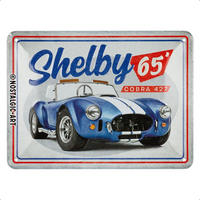 BLECHSCHILD 15/20 cm Shelby - Cobra 427 - Multicolor, Metall (15/20/0.5cm) - Nostalgic-Art