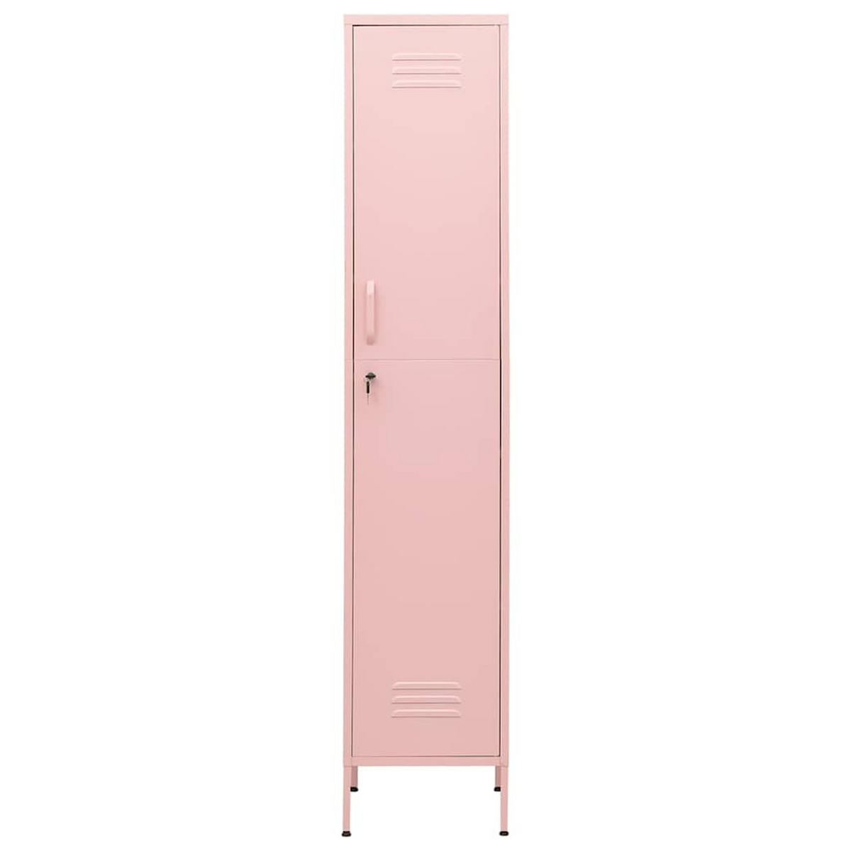SCHLIESSFACHSCHRANK Rosa 35/46/180 Cm Stahl - Rosa, Metall (46/180/35cm) - vidaXL