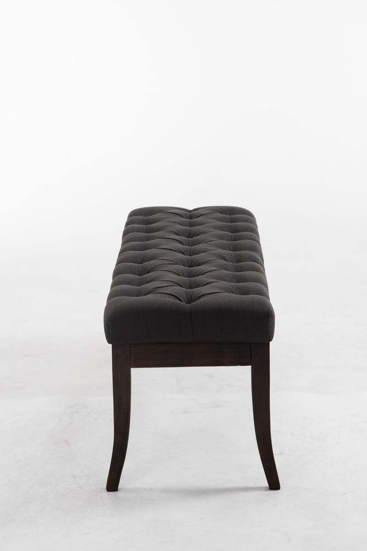SITZBANK Cannes Stoff Dunkelgrau Dunkelbraun - Dunkelgrau, Textil (120/46/38cm) - DELUKE