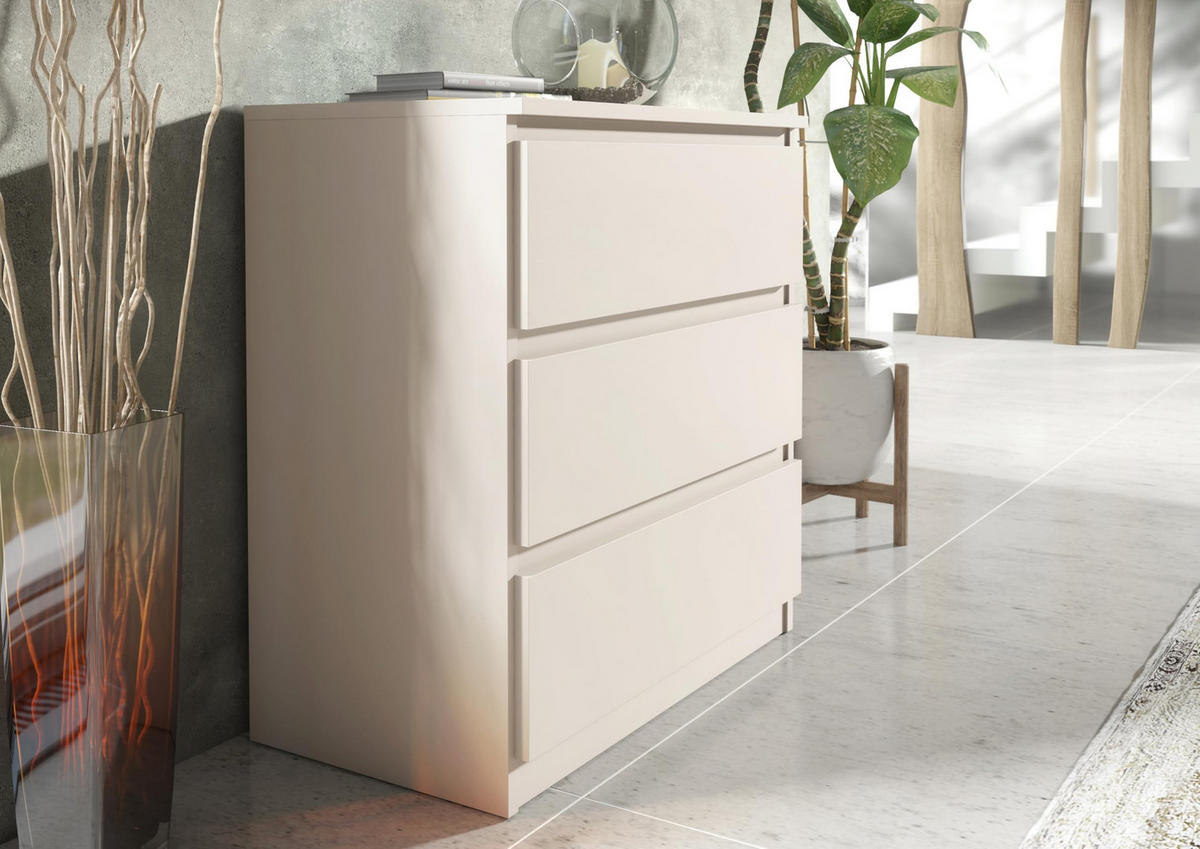 KOMMODE 70 Cashmere 70x39x78,5 cm - Kaschmir, Holzwerkstoff (70/78.5/39cm) - Mobelsta