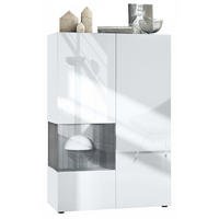 VITRINE Morena Einsatz in Avola-Anthrazit - Anthrazit, Holzwerkstoff (91.5/136.5/37cm) - Vladon
