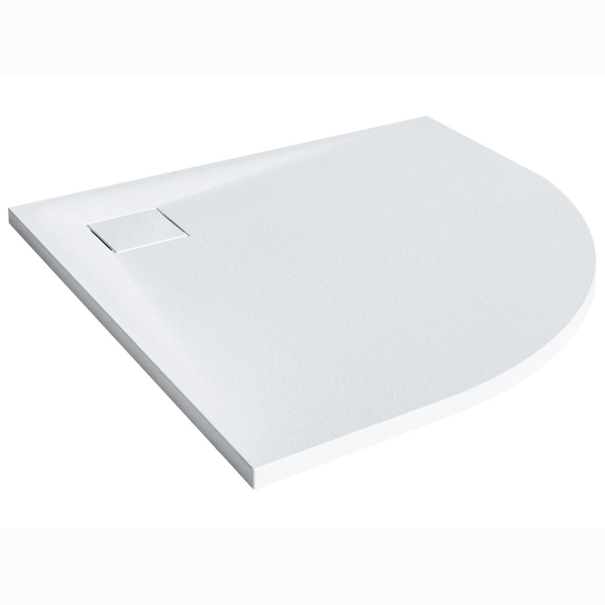 CĂDIȚĂ DE DUȘ 90/90/3 cm albă Paron - alb, material plastic (90/3/90cm) - Beliani