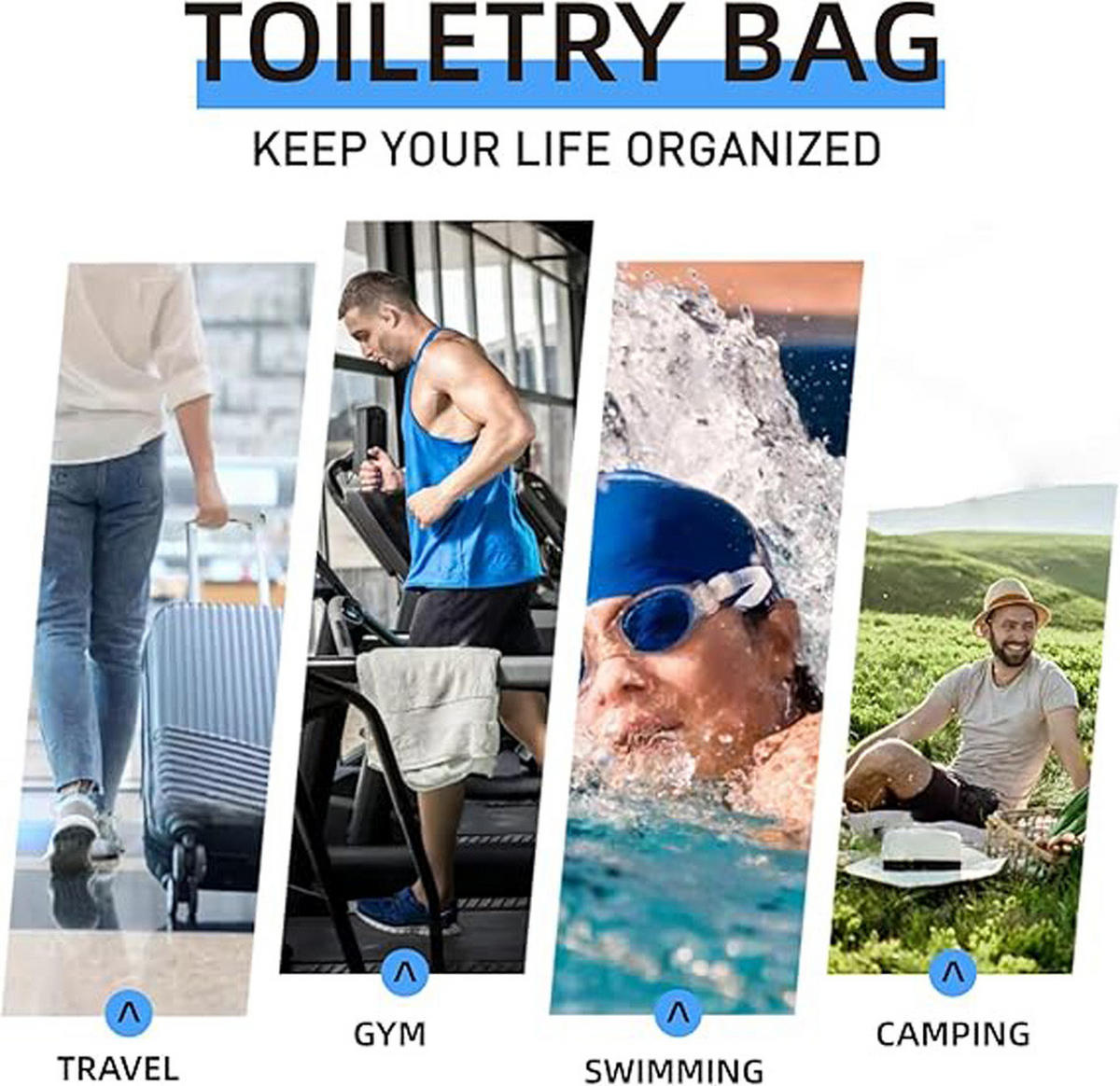 KOSMETIKTASCHE Toiletbag XL, Schwarz - Schwarz, Textil (14.5/15/25cm) - Kaket