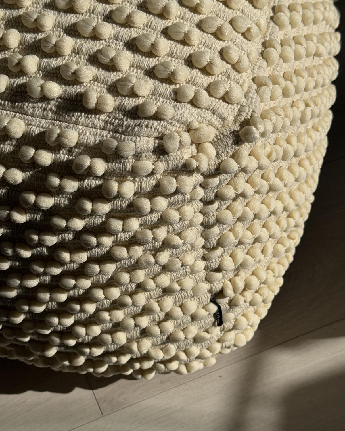 POUF bej deschis Kingri - bej, materiale naturale (50/35/50cm) - Beliani