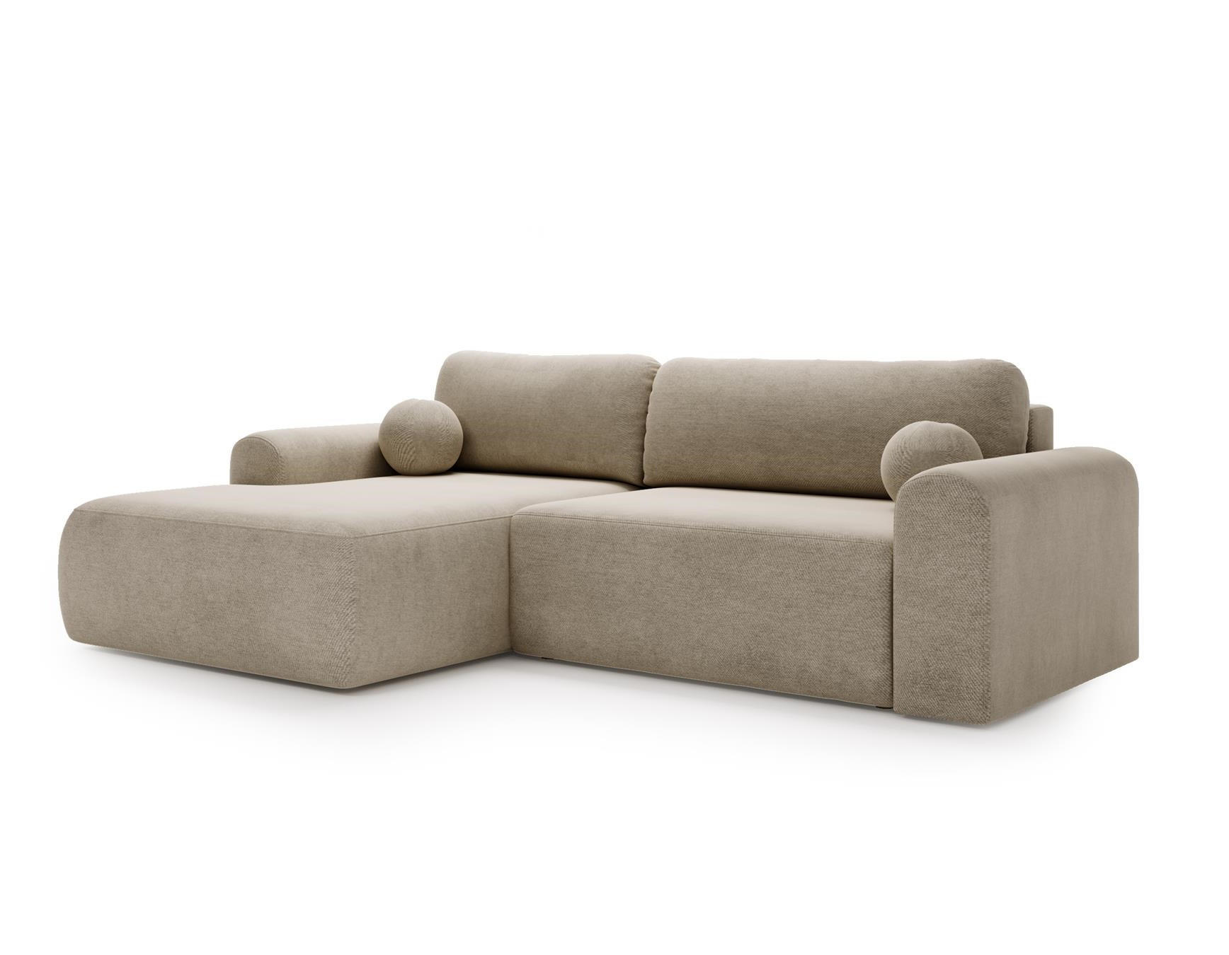 Bettso Ecksofa Beige 257x177 cm