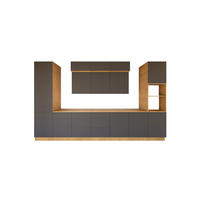 KÜCHENZEILE 420 cm - Nexa KÜ-LN-004 - in Grau / Matt - Grau, Holz (420/212/58cm) - ROYAL24_MARKT