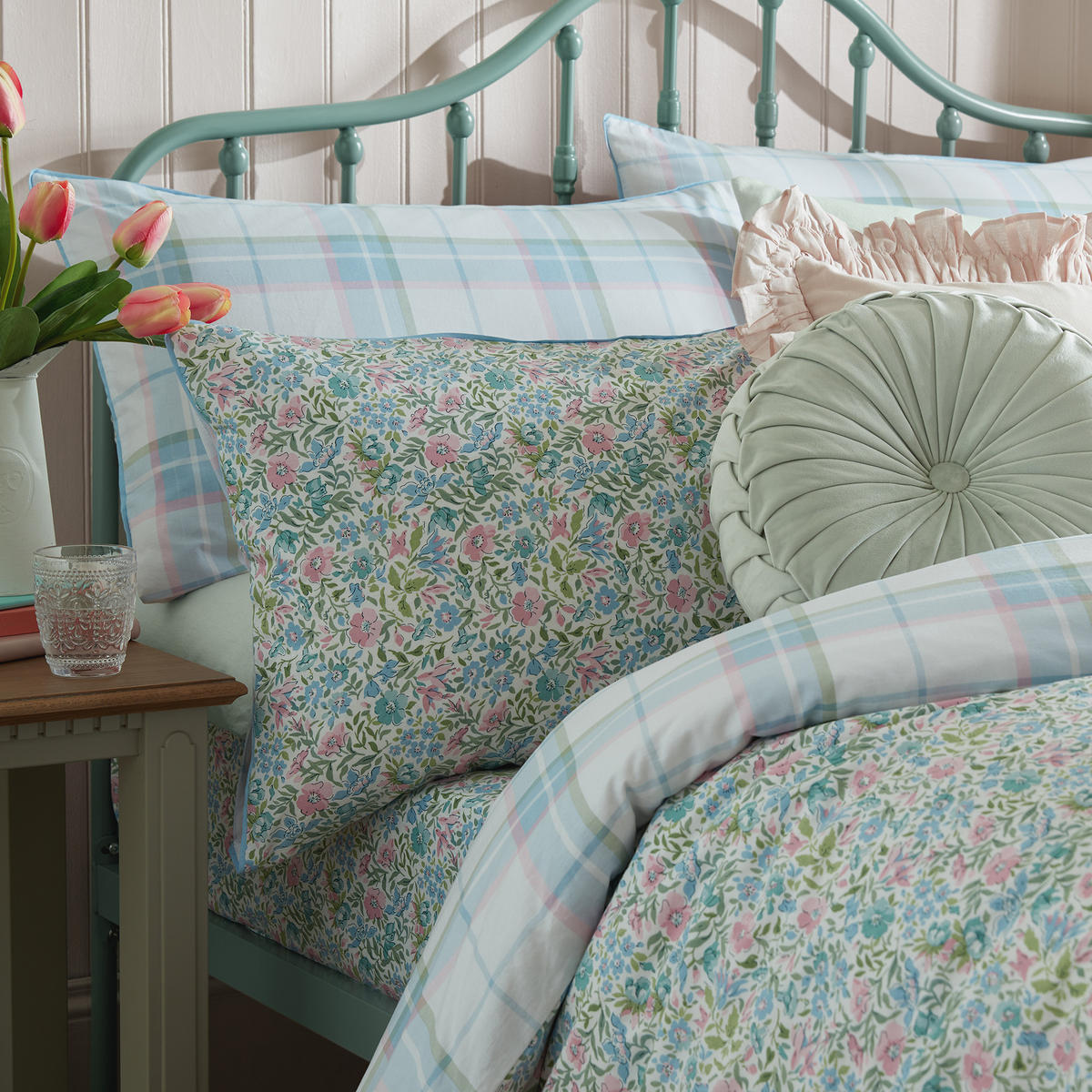 BETTWÄSCHE Sherston Powder 200x200cm - Blau, Textil (200/200cm) - Graham & Brown