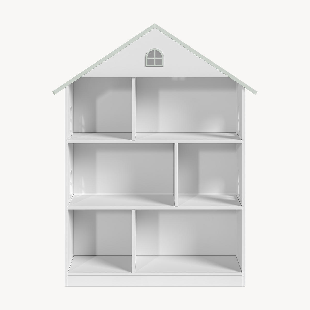 DĚTSKÁ POLICE Vipsali - bílá/mátově zelená, kompozitní dřevo (83/106.5/30cm) - [en.casa]