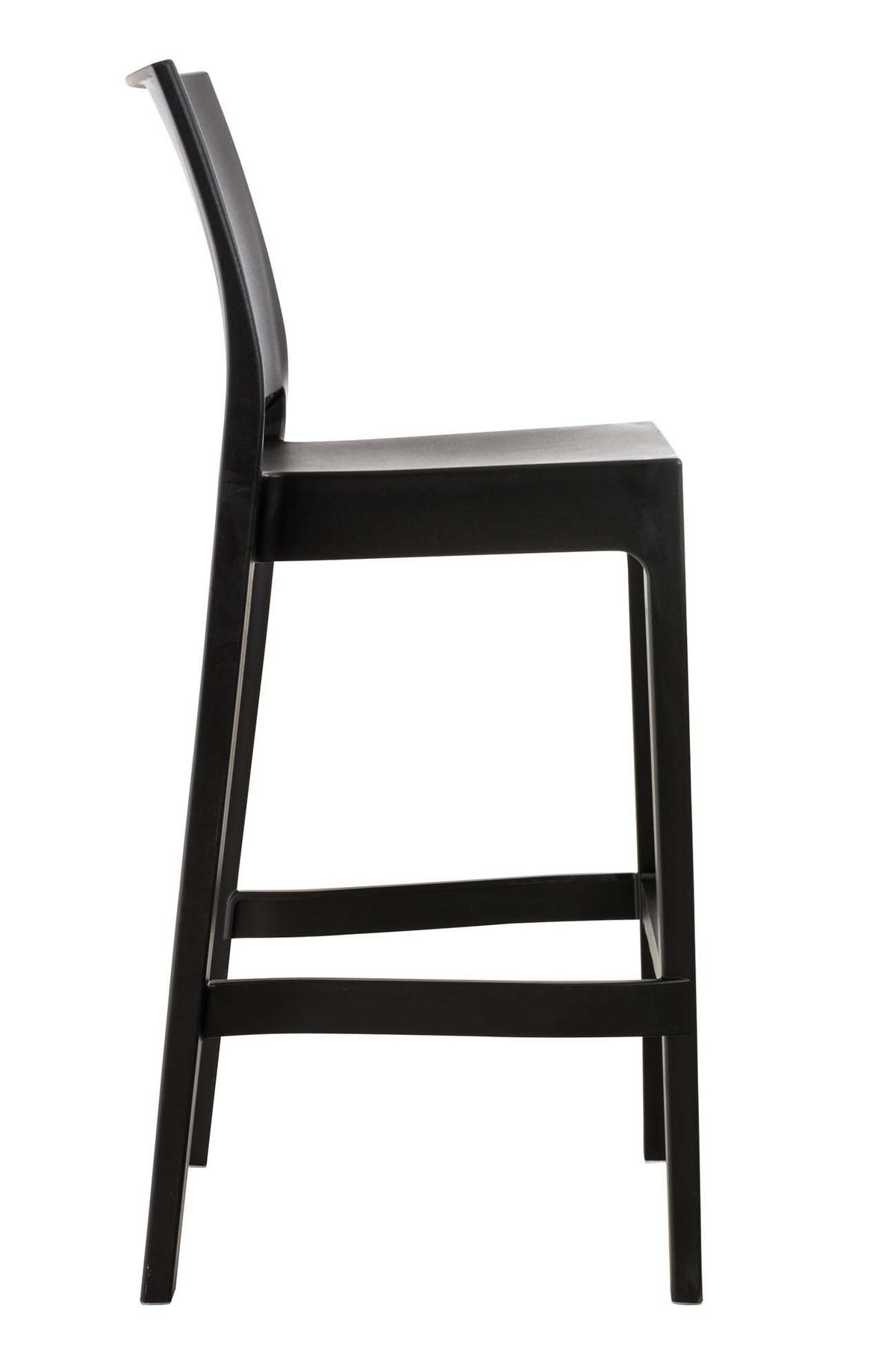 BARHOCKER 4er Set Kunststoff schwarz - Schwarz, Kunststoff (45/105/51cm) - CLP