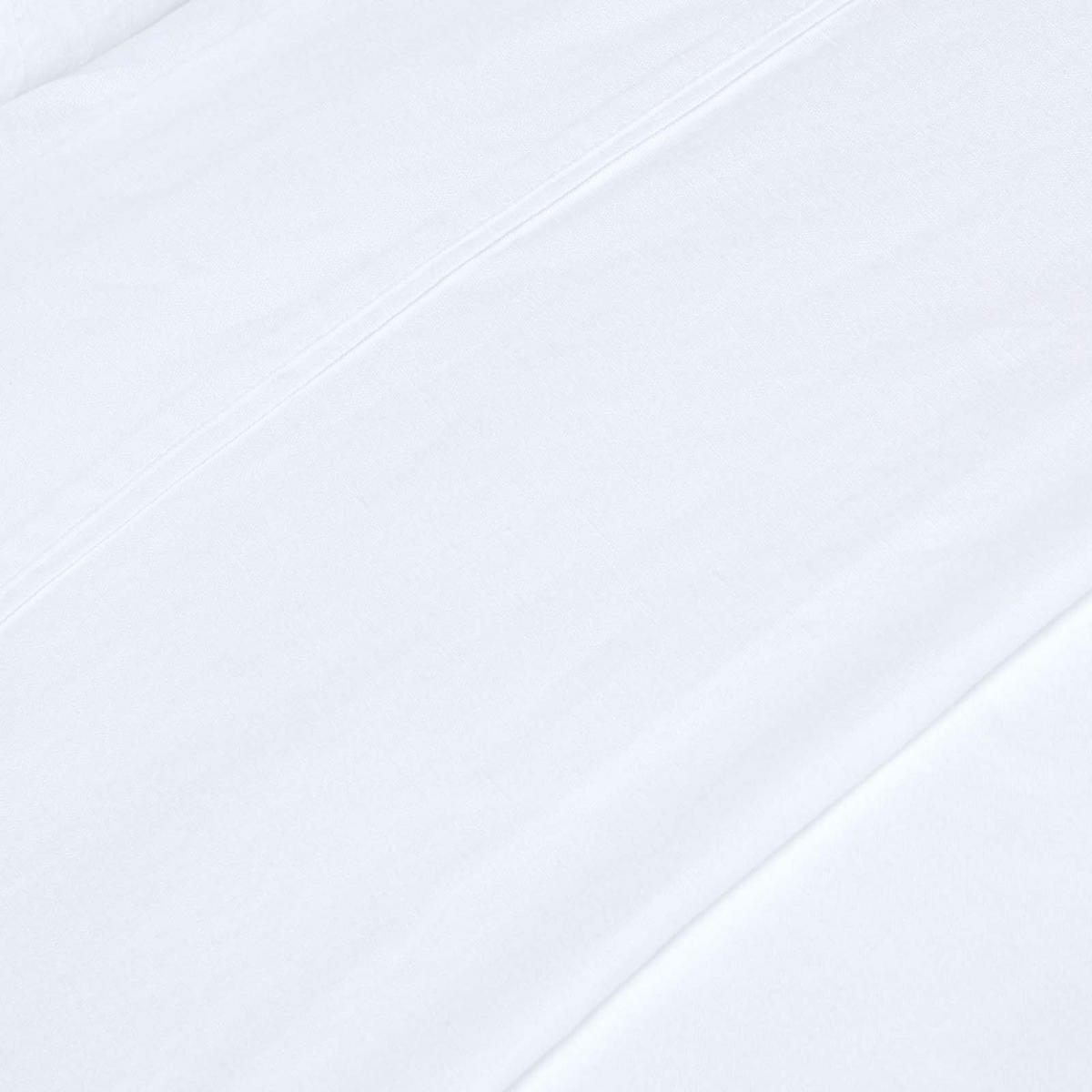 LEINEN-BETTLAKEN ohne Gummizug aus 60% Leinen & 40% Baumwolle - Weiß, Textil (240/275cm) - Homescapes