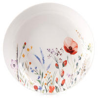 SUPPENTELLER Maki Wildblumen weiß - Weiß, Keramik (20.5/20.5/3.7cm) - Orion 