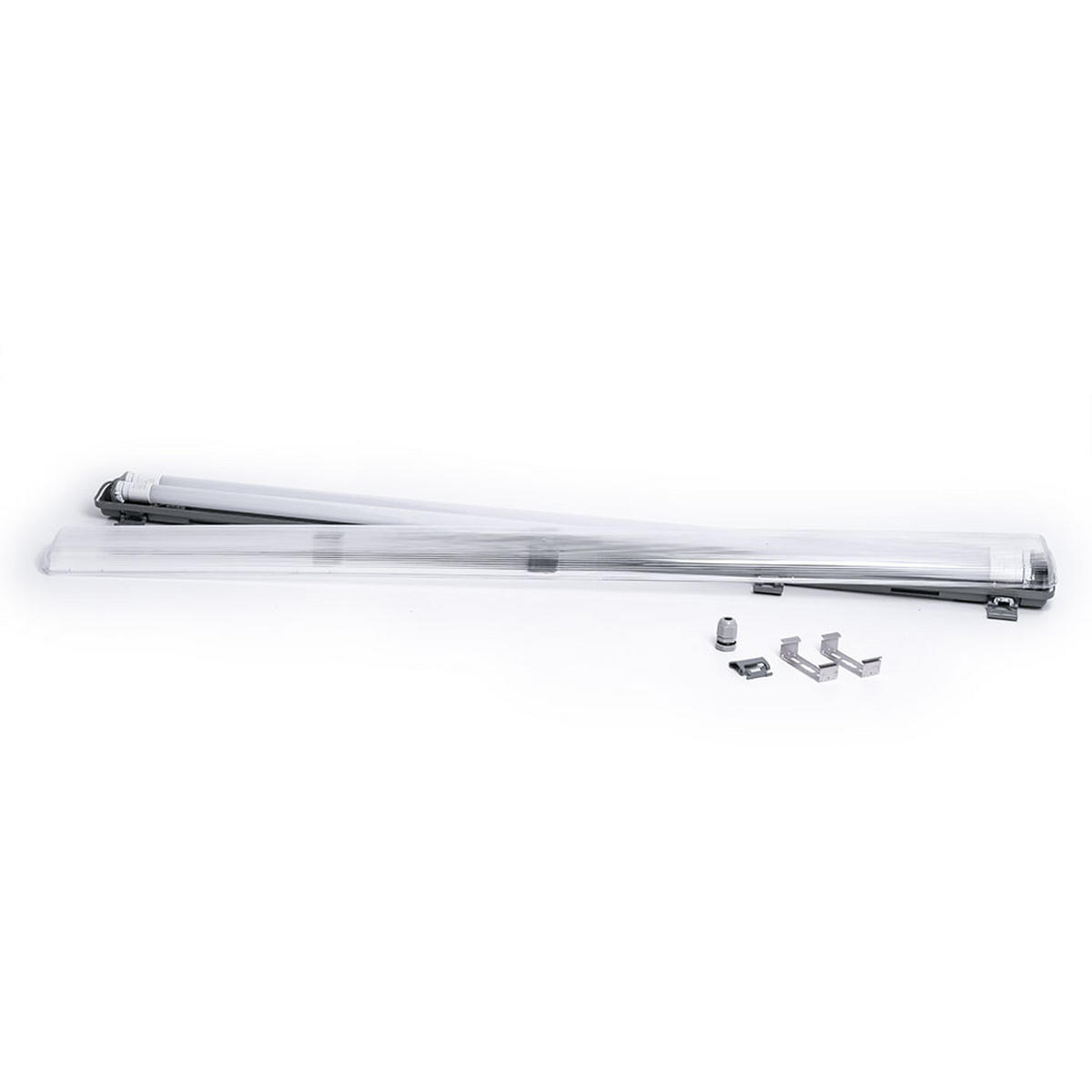 LED DECKENLEUCHTE Grau Metall Modern - Grau, Kunststoff (157.6/9.6/5.8cm)