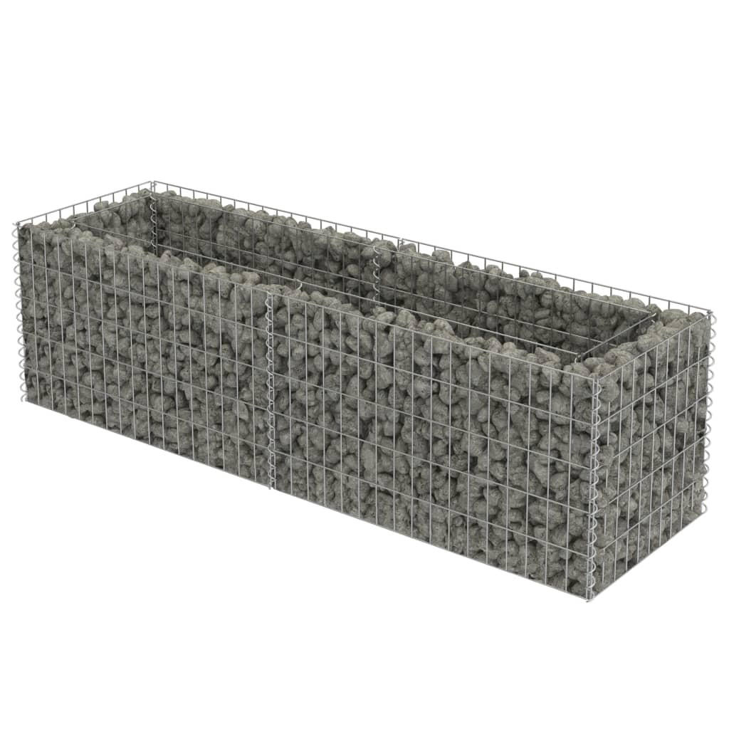 Deluke Gabionen Silber 180x50x50 cm
