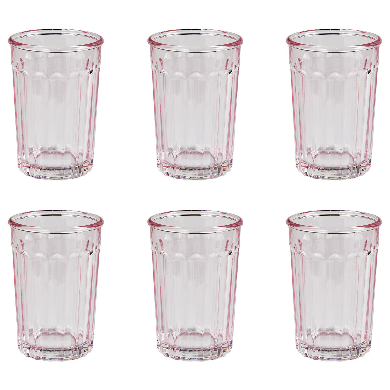 TRINKGLAS (6er-Set) Baretto 380ml - Rosa, Glas (0.5L) - Butlers