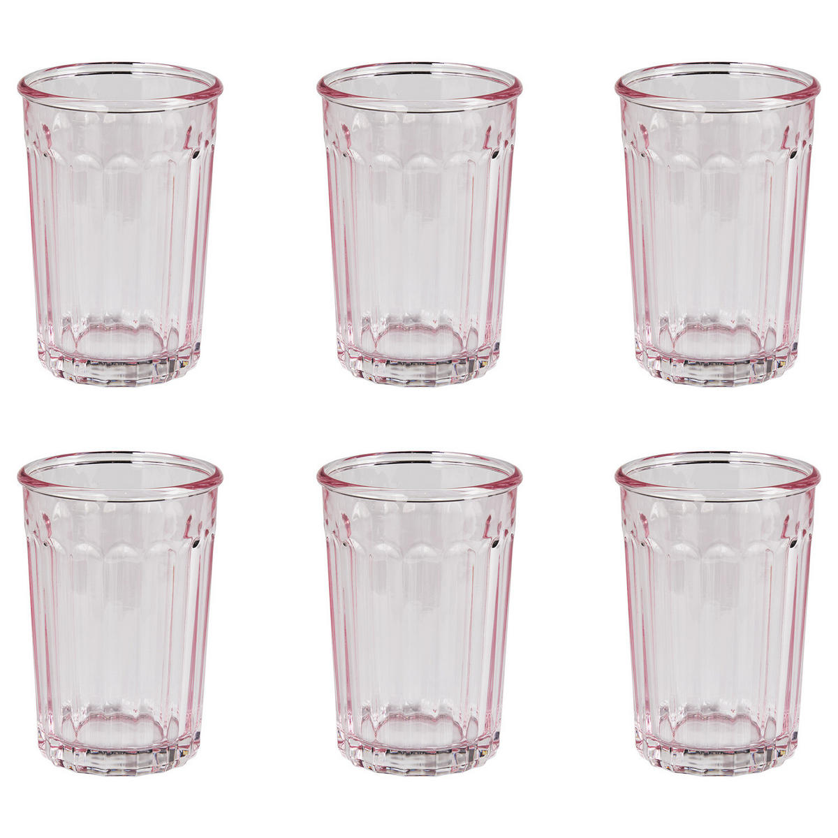TRINKGLAS (6er-Set) Baretto 380ml - Rosa, Glas (0.5L) - Butlers