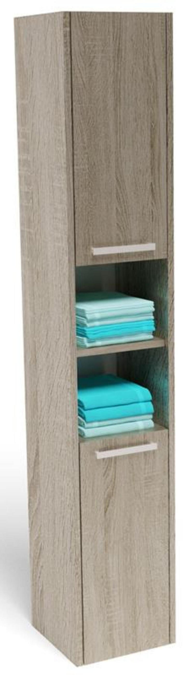 BADSCHRANK EX3 mit 2 Türen Sonoma Eiche 30/30/170 cm - Sonoma Eiche, Holzwerkstoff (30/170/30cm) - Matkam Möbel